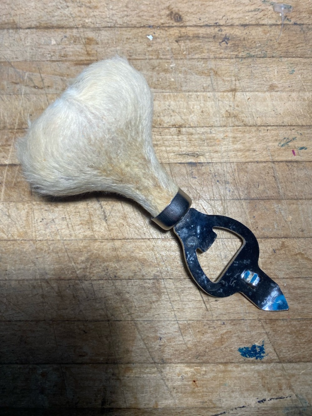 Vintage Bone Bottle Opener: Scottish Folk Art Barware